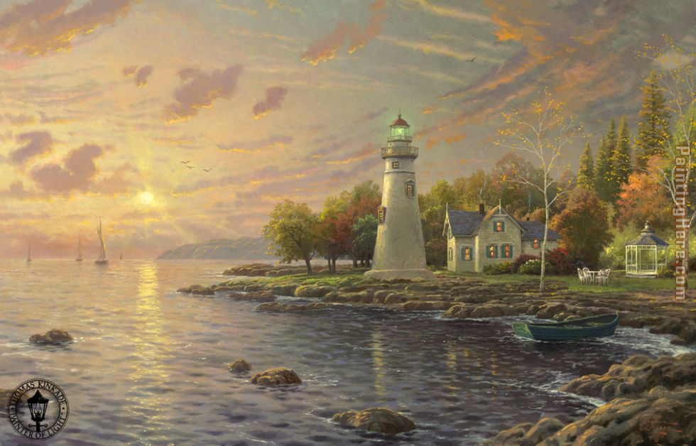Serenity Cove painting - Thomas Kinkade Serenity Cove art painting